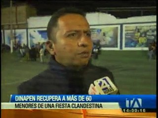 Autoridades recuperan a 60 jóvenes de una fiesta clandestina
