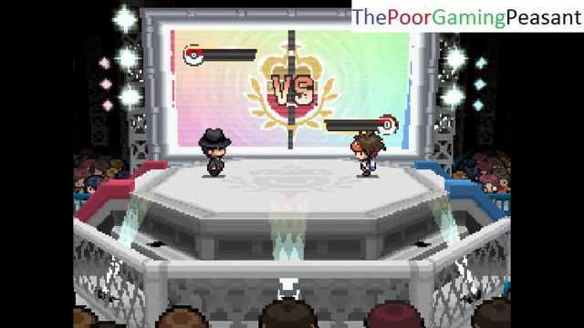 Viridian City Ground Type Pokemon Gym Leader Giovanni VS Ash In A Pokemon Volt White 2 Pokemon Battle / Match