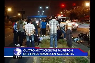 Velocidad e imprudencia dejan 4 motociclistas muertos el fin de semana