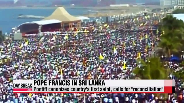 Pope Francis canonizes Sri Lanka's first saint, calls for reconciliation