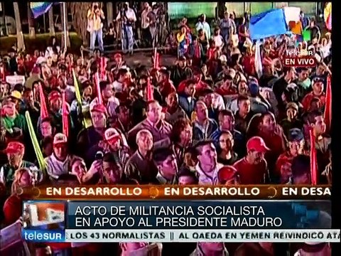 Militancia socialista de Venezuela expresa su apoyo a Nicolás Maduro