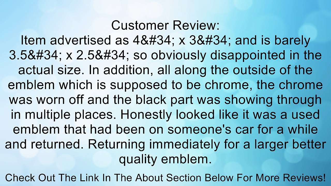 Nebraska Cornhuskers Premier Chrome Finish Auto Emblem Review