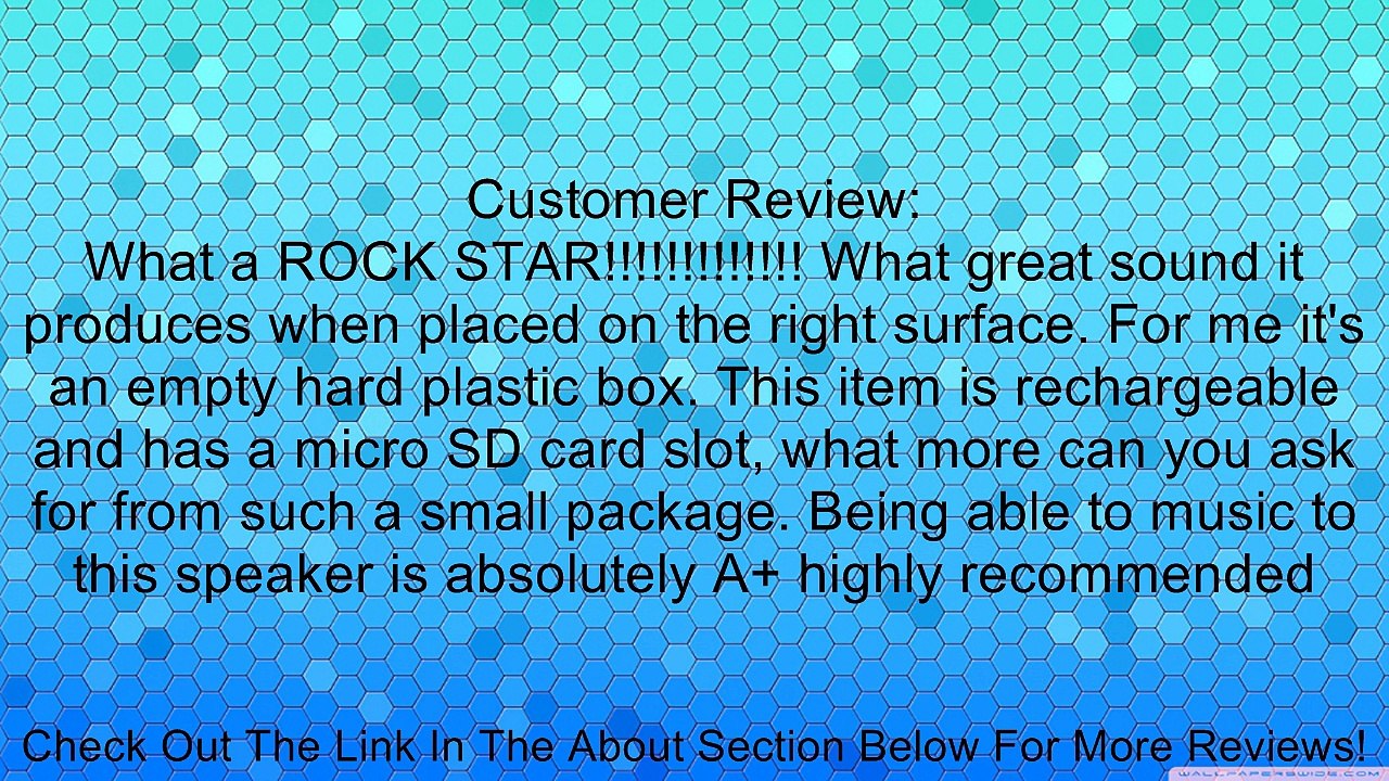 360� Vibration Resonance speaker with stand/Built-in battery/Micro SD Card Slot for MP3 PC Phones iPhone iPad iPod (8 GB Micro SD Card Included) Review