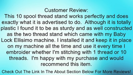 Brother SA560 Embroidery Machine 10 Spool Thread Stand Review