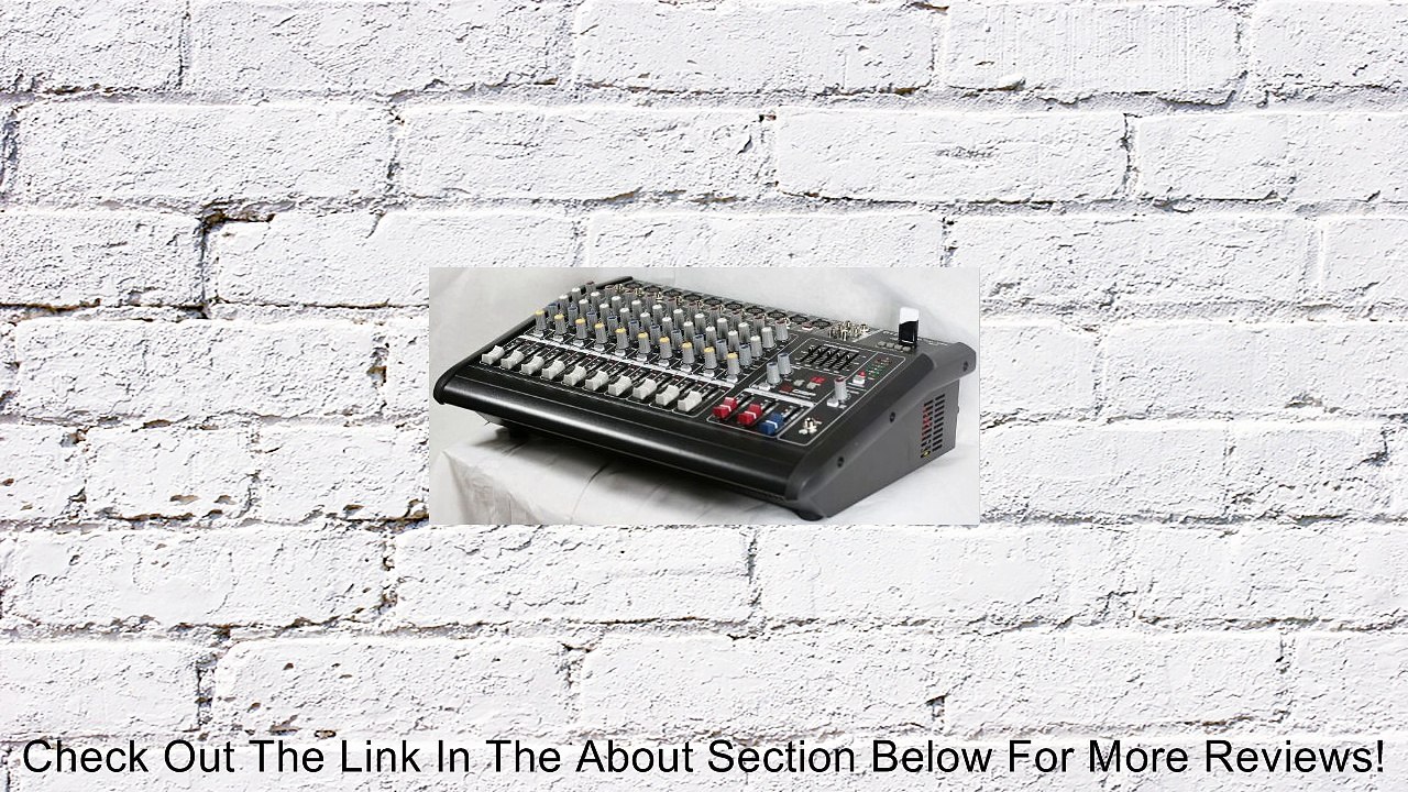 GTD Audio 10 Channal 1000Watt Professional Powered Mixer Amplifier (500w RMS / 2x250w RMS) Review