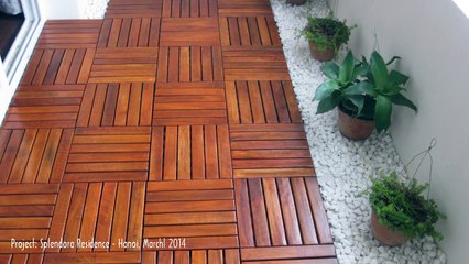 Ván Sàn Gỗ Tự Nhiên - Trang Trí Sân Vườn - Trang Trí Ngoại Thất - Chung cư Splendora - Hà Nội