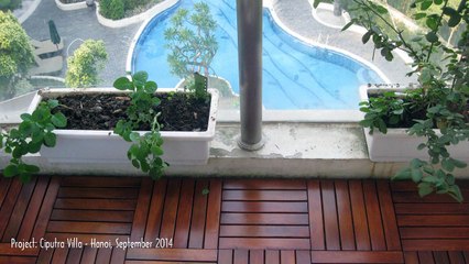 Ván Sàn Gỗ Tự Nhiên - Trang Trí Sân Vườn - Trang Trí Ngoại Thất - Biệt thự Ciputra - Hà Nội