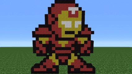 Minecraft Tutorial: How To Make Iron Man (8-Bit)