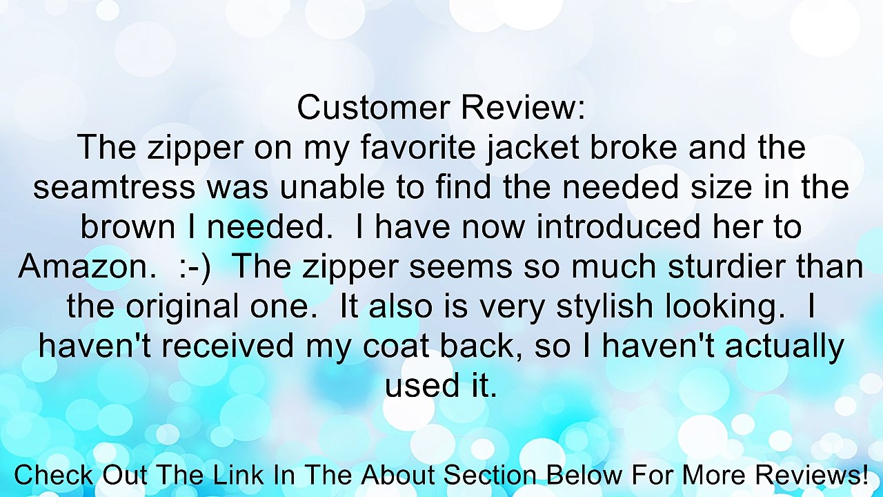 27" Vislon Zipper ~ YKK #5 Molded Plastic Sport Zipper ~ Separating - 868 Sabel Brown (1 Zipper / Pack) Review