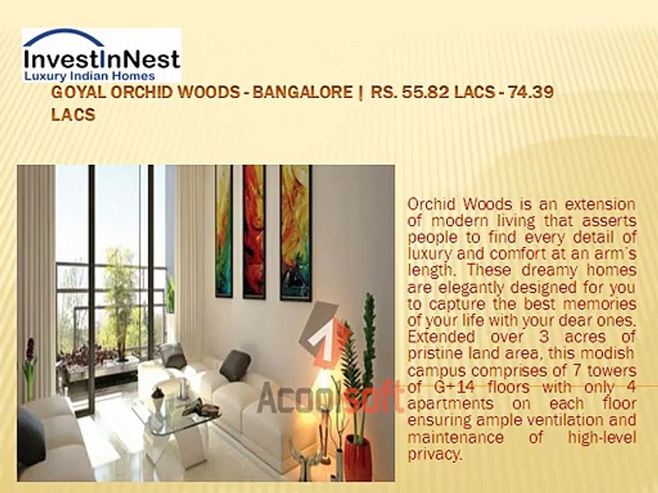 Goyal Orchid Woods Offers Modern Apartments in Bangalore