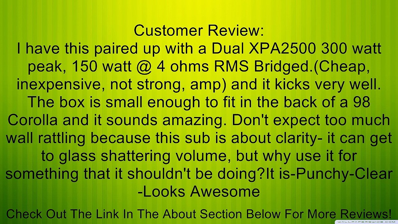 JL Audio CS110-WXv2 Subwoofer System with Single 10WXv2-4 Subwoofer Driver & Sealed Enclosure Review