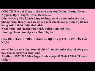 Chọn màu sơn cho nhà LH: 0932 792 006