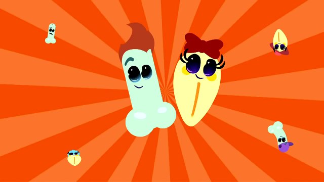 Un pénis et un vagin chanteurs dans un dessin animé pour enfants