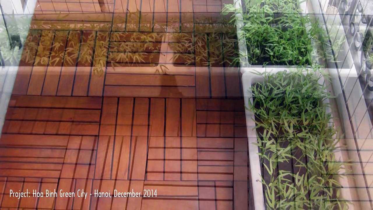 Sàn Gỗ Ngoài Trời - Trang Trí Ban Công - Chung cư Hòa Bình Green City - Hà Nội