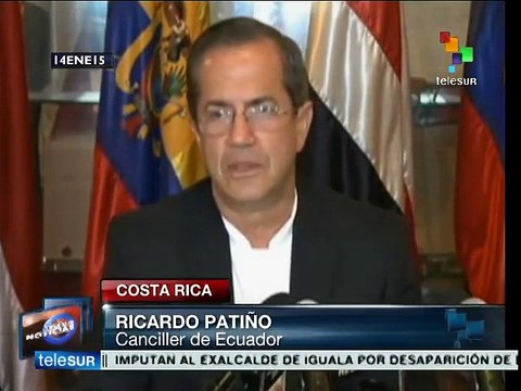 Ecuador felicita a Costa Rica por su gestión al frente de la CELAC