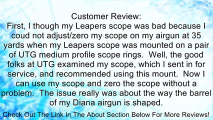 UTG Compensation Mount for RWS Airgun with T06 Trigger, Black Review