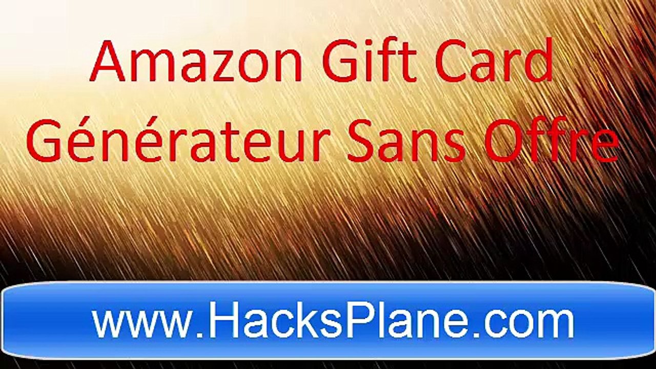 Amazon Gift Card Générateur Sans Offre 2015