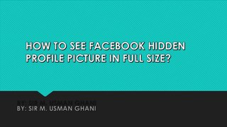 [2015] How to See Facebook Profile Picture Full Size