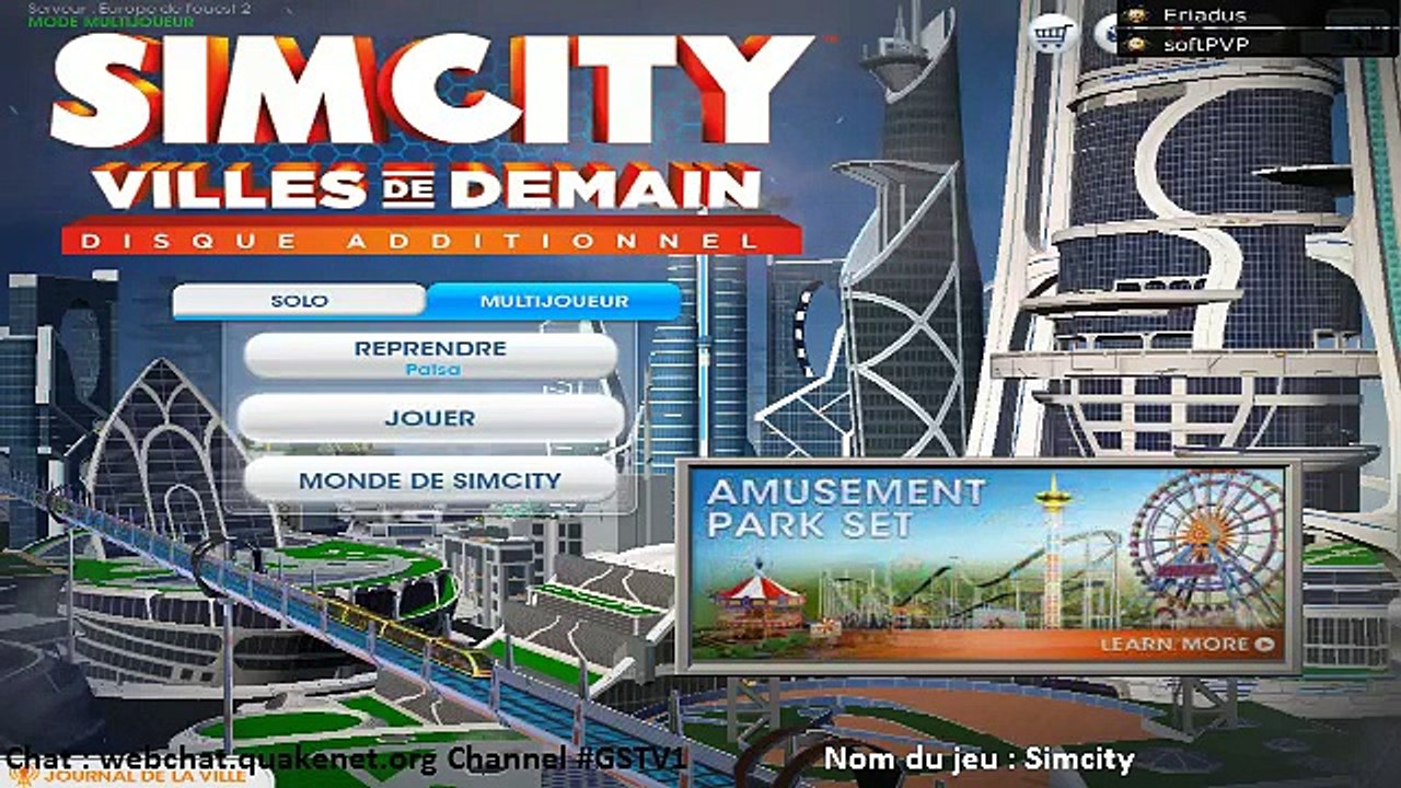Vue d'Eriadus - SimCity - Partie 1