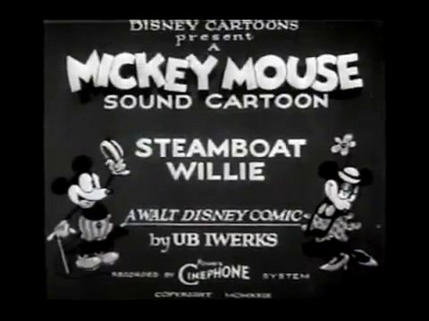 Dessin animé Steamboat Willie (1928)