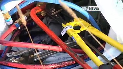 BOMBOLE DI ACETILENE VICINO ALLA FERROVIA