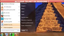 Activar telnet en windows 7 _ Enable telnet in windows 7.