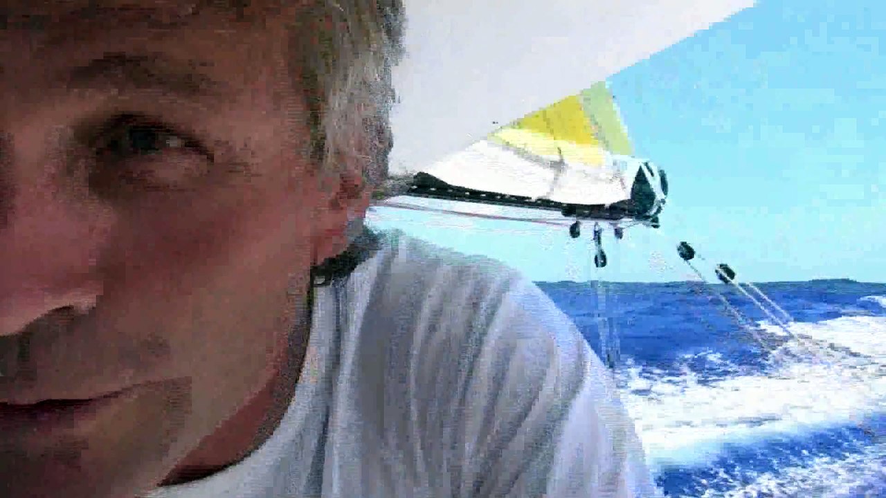 Barcelona World Race 2014.2015 : Le 15.01.2015 à bord de Cheminées Poujoulat, avec Bernard Stamm et Jean Le Cam.