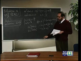 Corso propedeutico di Matematica - Lez 15 - Fattorizzazione dei polinomi. Applicazione delle disequazioni