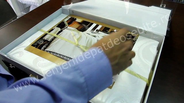 Lenjerie de pat lux jacquard alba Casa New Concept 880038