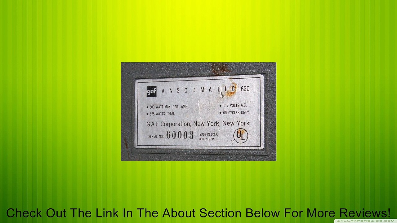 GAF Anscomatic 35mm Slide Projector Model 680 w/ Remote & 100 Slide-Slide Tray Review