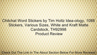 Chitchat Word Stickers by Tim Holtz Idea-ology, 1088 Stickers, Various Sizes, White and Kraft Matte Cardstock, TH92998 Review