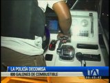 Esmeraldas: La Policía decomisó 600 galones de combustible ilegal