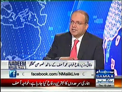 Nadeem Malik Live (Khawaja Muhammad Asif Special Interview) - 15th January 2014