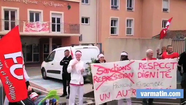 Grève des salariés de l'EHPAD Les Figuiers à Solliès-Pont