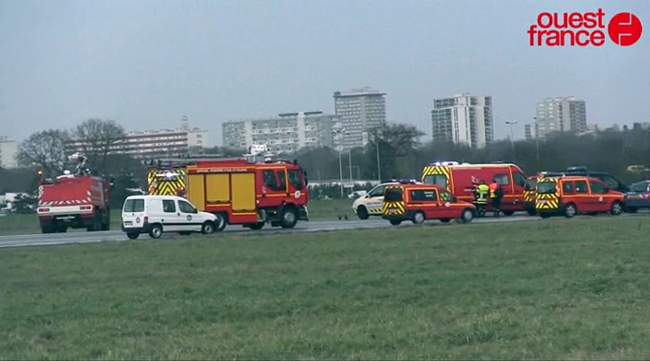 crash d'un avion de tourisme a l'aéroport de Rennes Saint-Jacques
