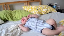 7-Week-Old Baby Boy Adorably Stretching, Ohhhh!