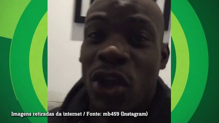 Balotelli comemora gol virtual com grito de CR7
