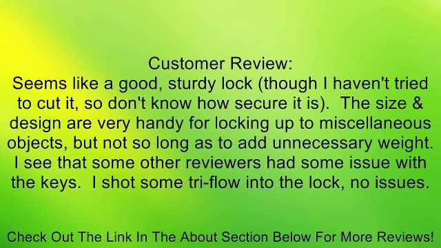 OnGuard 8026 Rottweiler 20mm x 3'4 Armored Lock Review