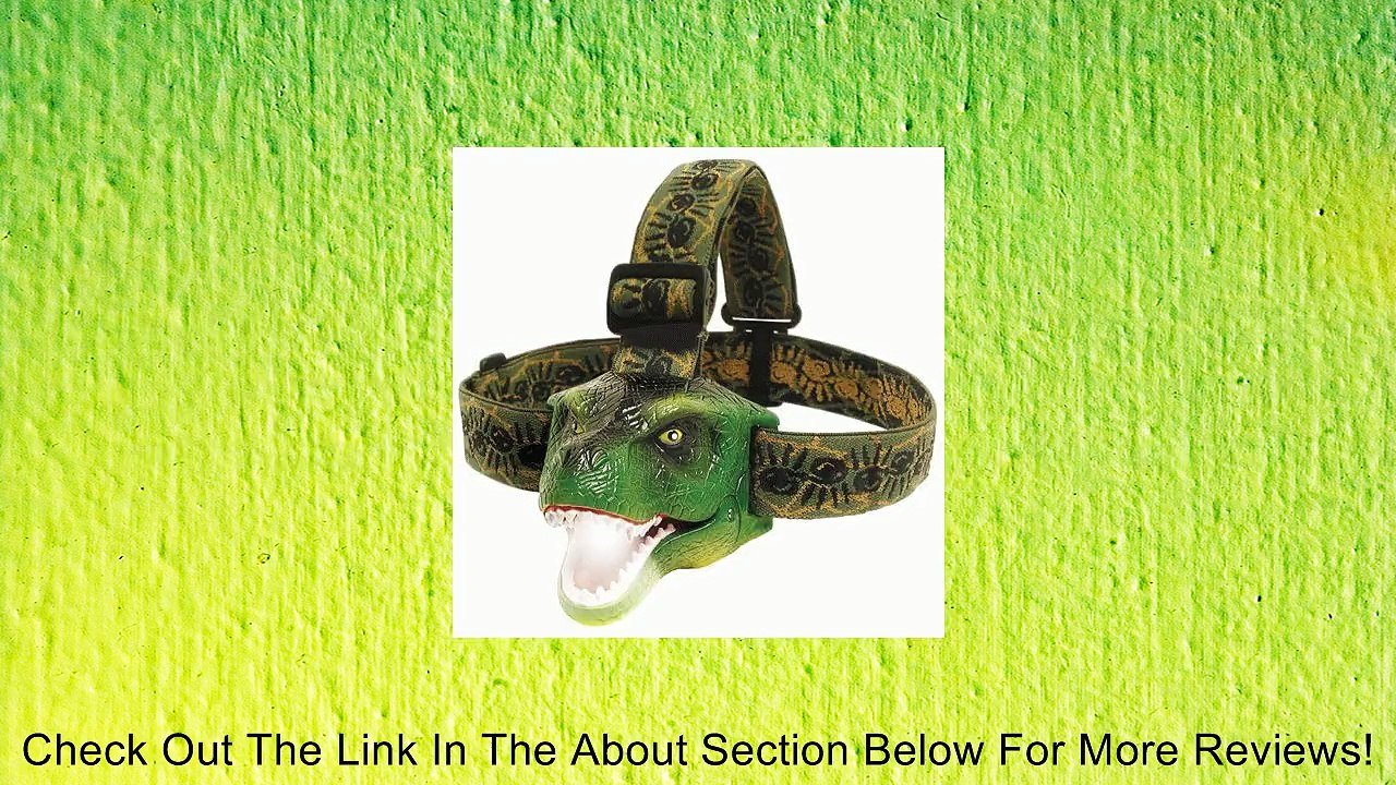 Kid Dinosaur T-Rex LED Headlamp Flashlight w/Sound Review