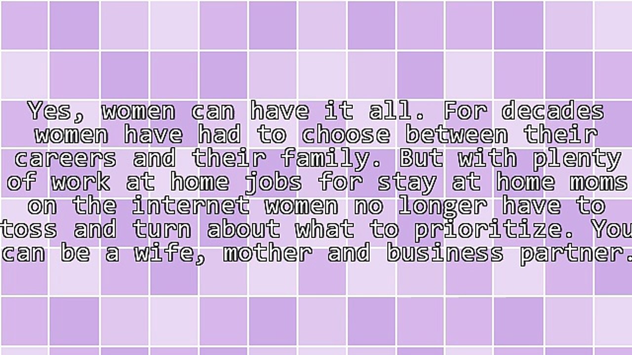 There Are Legitimate Work At Home Jobs For Moms