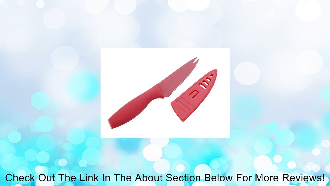 MIU France 4-Inch Serrated Tomato Knife with Blade Cover, Red Review