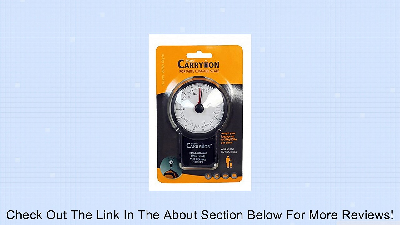 Miami Carry On Unisex Mechanical Luggage Scale Review