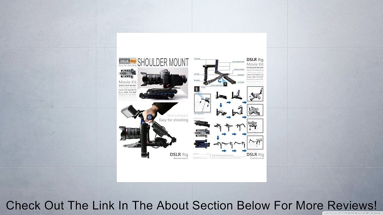 Flashpoint DSLR Shoulder Rig Support bracket with handle bars for 15mm rods Review