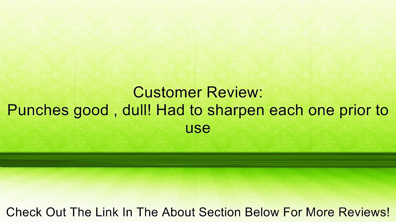 Hollow Punch Set (1/8 - 3/4 inch) - 12 Pieces Review