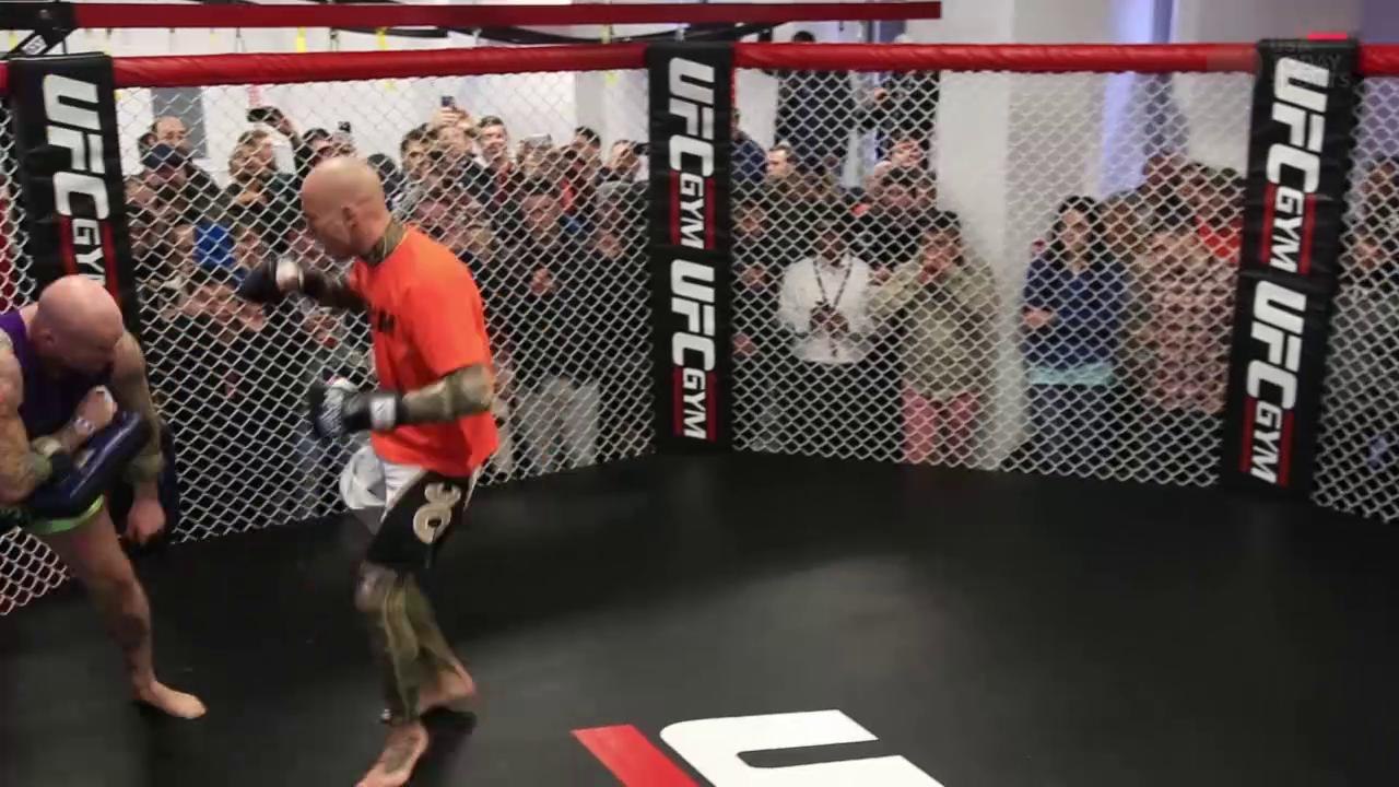 Donald 'Cowboy' Cerrone reprises 'F--k You Kicks' at Boston open workouts