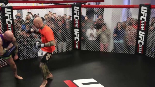 Donald 'Cowboy' Cerrone reprises 'F k You Kicks' at Boston open workouts