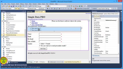 Download Video: VB.NET Introduction to ASP.NET In Urdu - ValidationSummary Control
