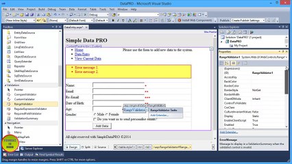 下载视频: VB.NET Introduction to ASP.NET In Urdu - RangeValidator Control