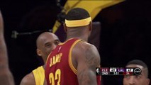 LeBron James fait rire Kobe Bryant en ratant son dunk sur alley oop