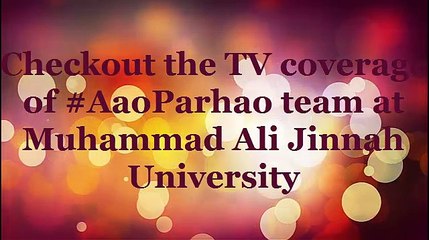 AaoParhao‬ team at Muhammad Ali Jinnah University